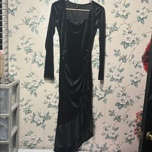 💁‍♀️WOMENS Black Velvet Long Sleeve Maxi Dress